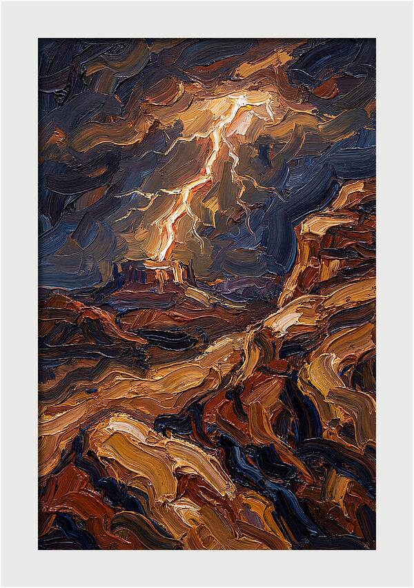 Lightning Bolt Illuminating Desert Lands