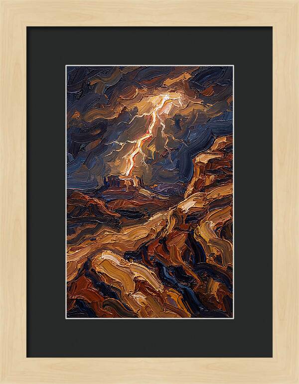 Lightning Bolt Illuminating Desert Lands
