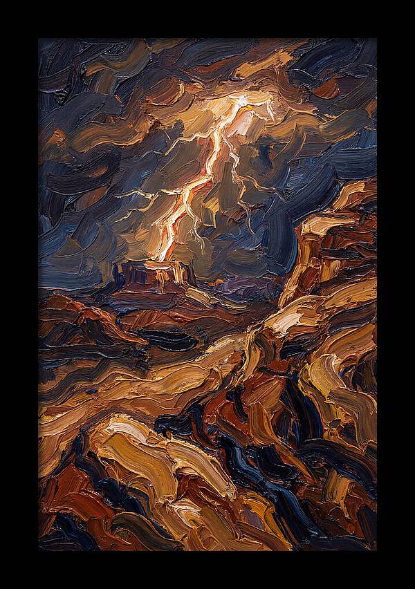 Lightning Bolt Illuminating Desert Lands