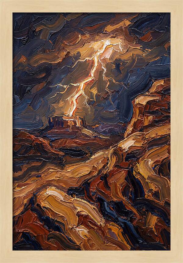 Lightning Bolt Illuminating Desert Lands