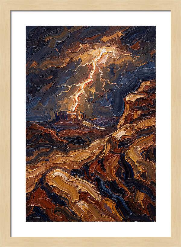 Lightning Bolt Illuminating Desert Lands