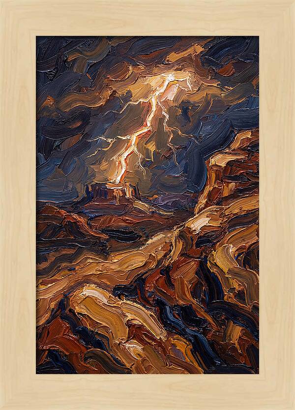 Lightning Bolt Illuminating Desert Lands