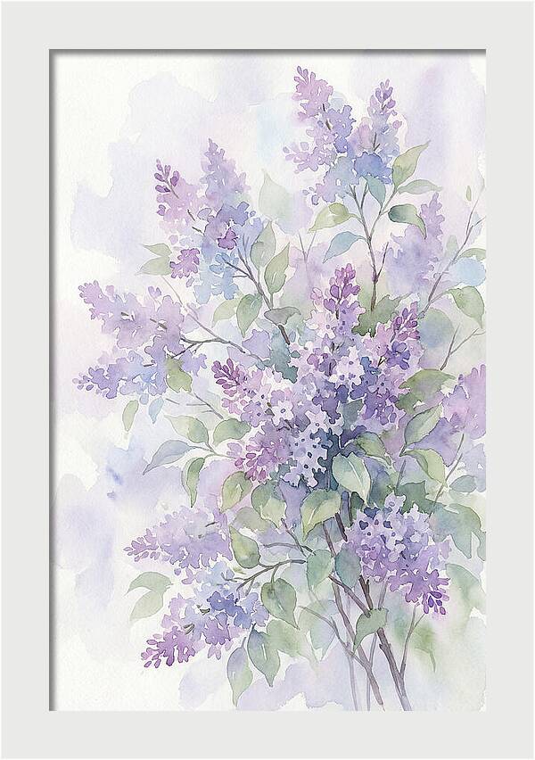 Lilac Bush In Bloom