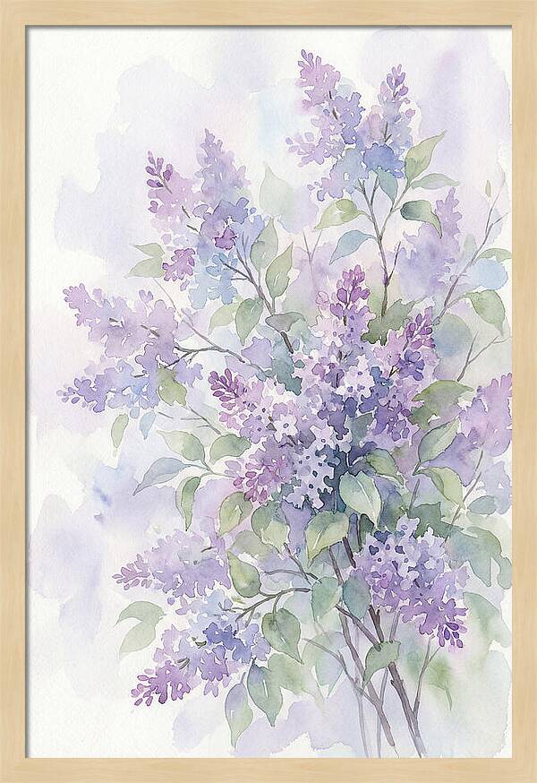 Lilac Bush In Bloom
