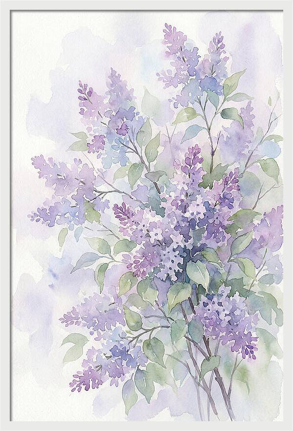 Lilac Bush In Bloom