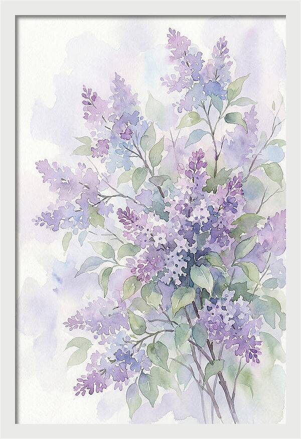 Lilac Bush In Bloom