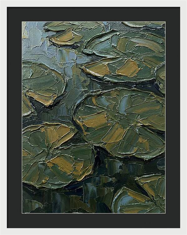 Lily Pads In Textured Green