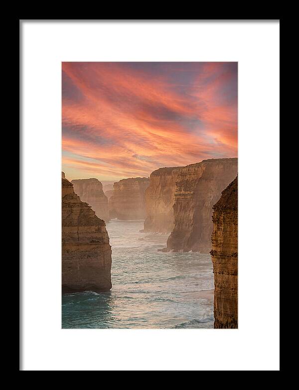 Limestone Cliffs At Dusk