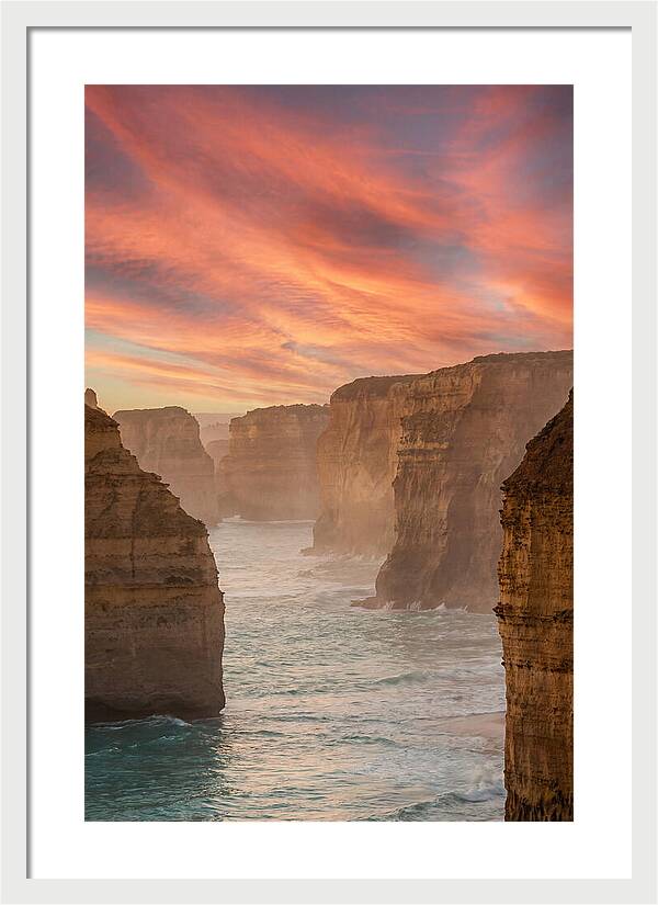Limestone Cliffs At Dusk