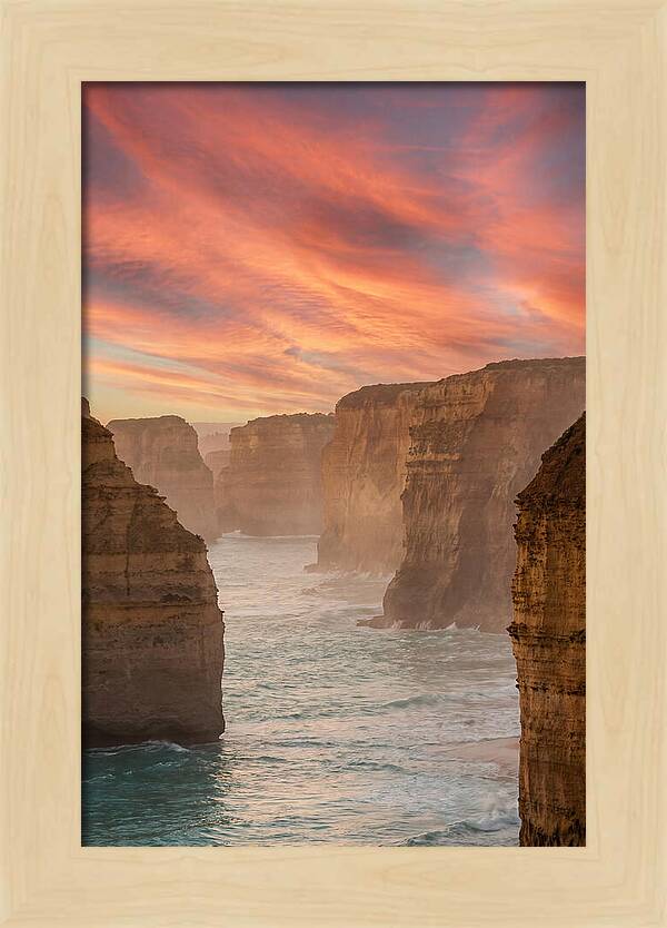 Limestone Cliffs At Dusk