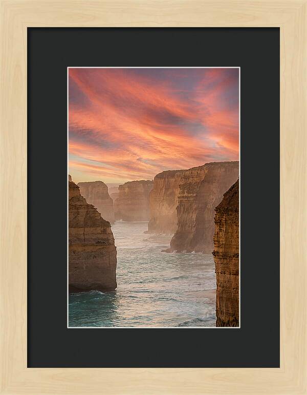 Limestone Cliffs At Dusk