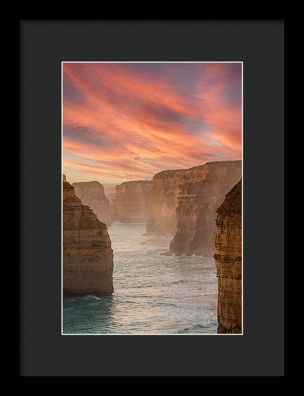 Limestone Cliffs At Dusk