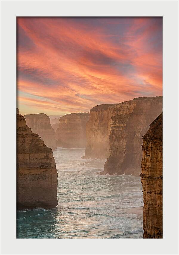 Limestone Cliffs At Dusk