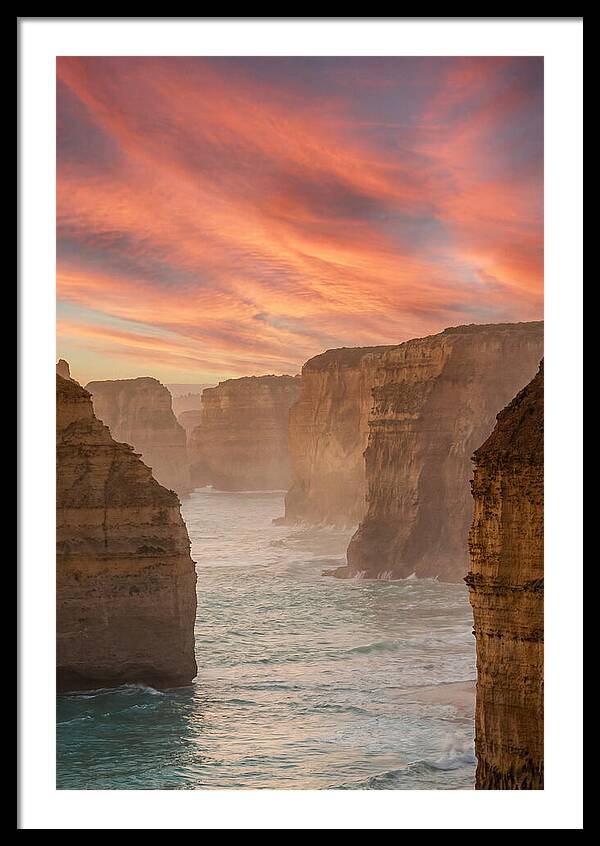 Limestone Cliffs At Dusk