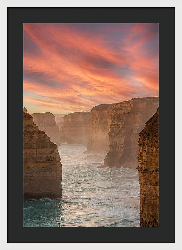 Limestone Cliffs At Dusk