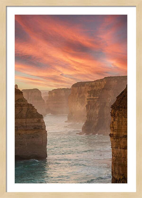 Limestone Cliffs At Dusk