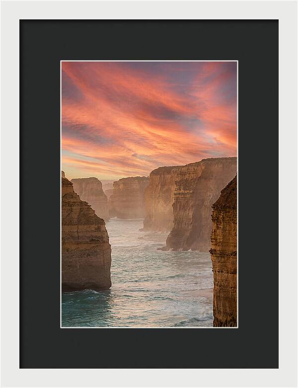 Limestone Cliffs At Dusk