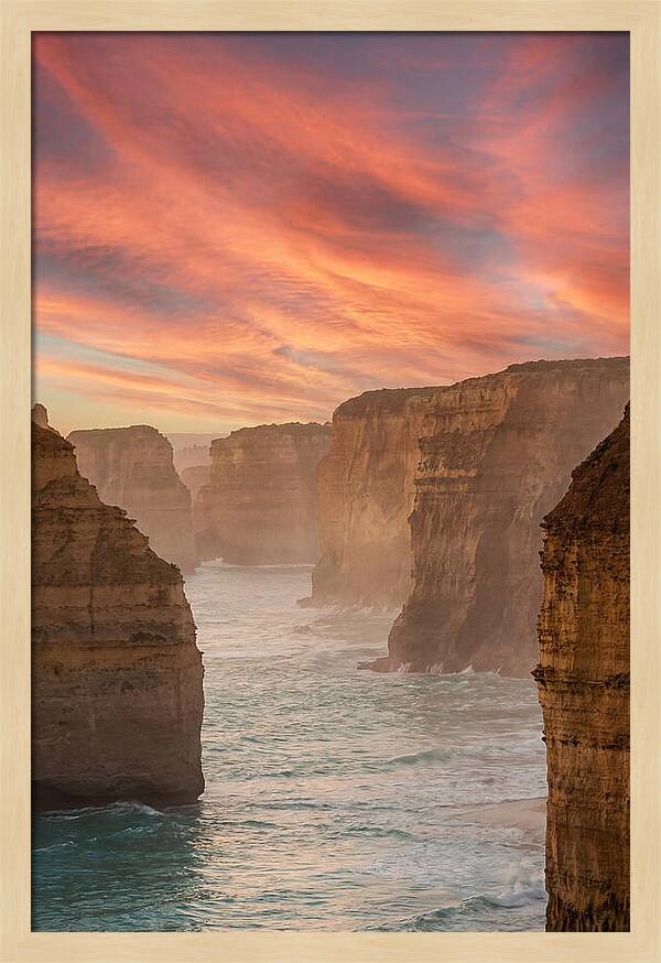 Limestone Cliffs At Dusk