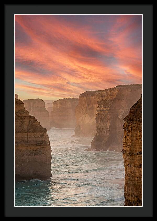 Limestone Cliffs At Dusk