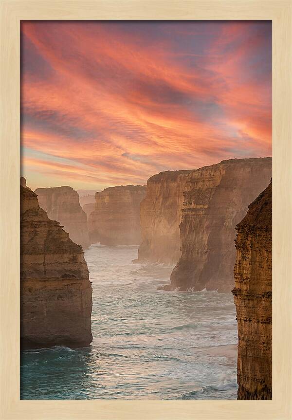 Limestone Cliffs At Dusk