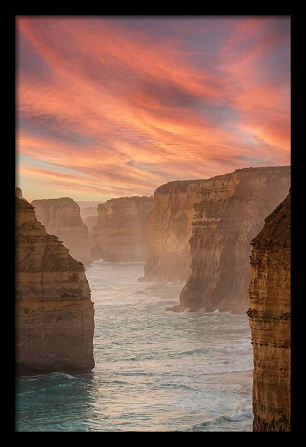 Limestone Cliffs At Dusk