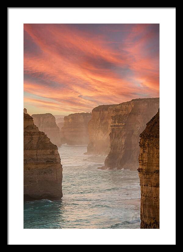 Limestone Cliffs At Dusk