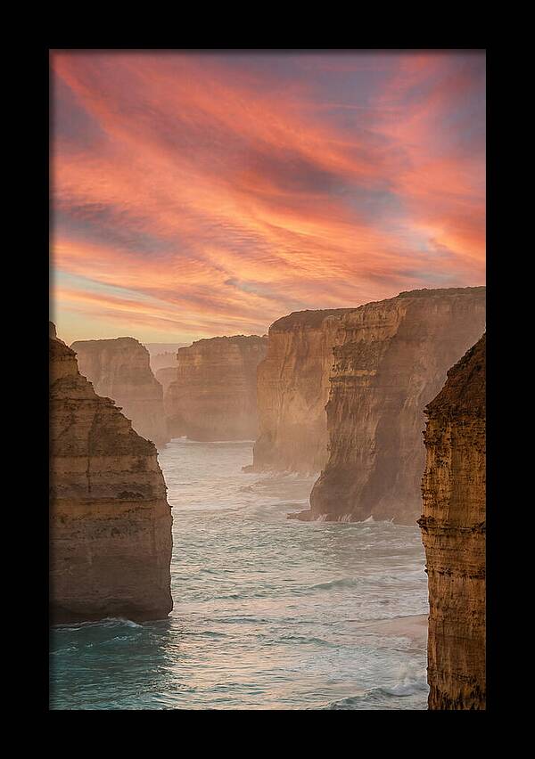 Limestone Cliffs At Dusk