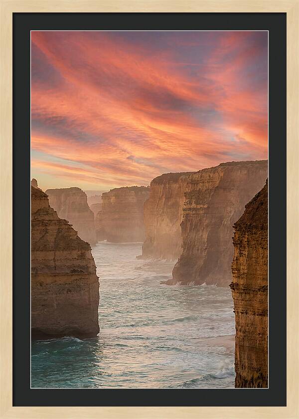 Limestone Cliffs At Dusk