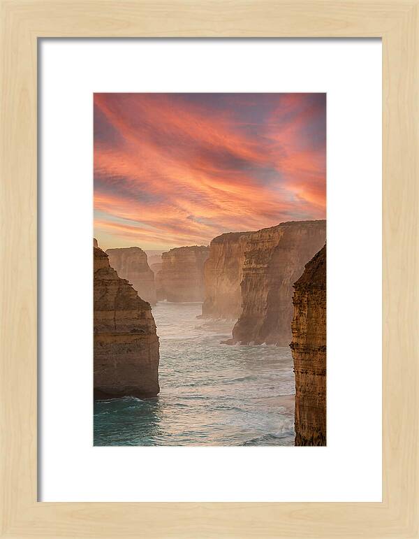 Limestone Cliffs At Dusk