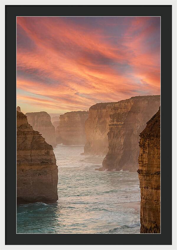 Limestone Cliffs At Dusk