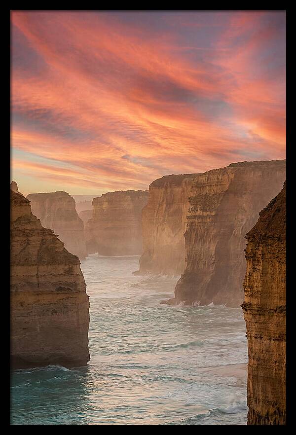 Limestone Cliffs At Dusk