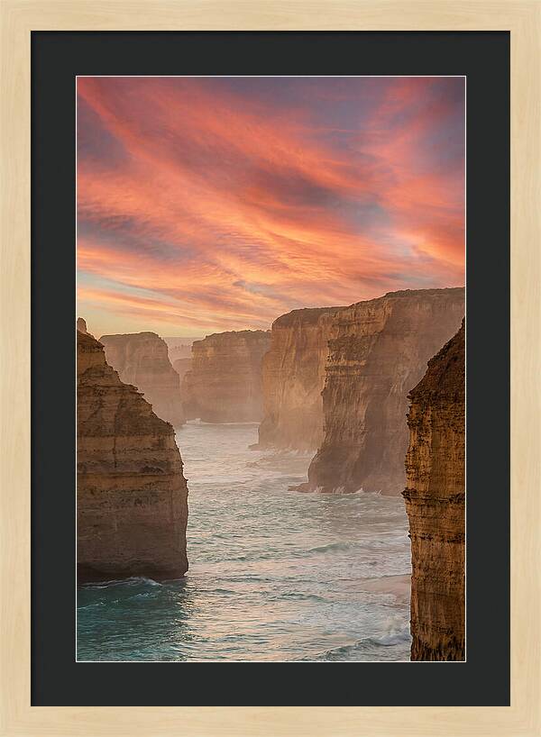 Limestone Cliffs At Dusk