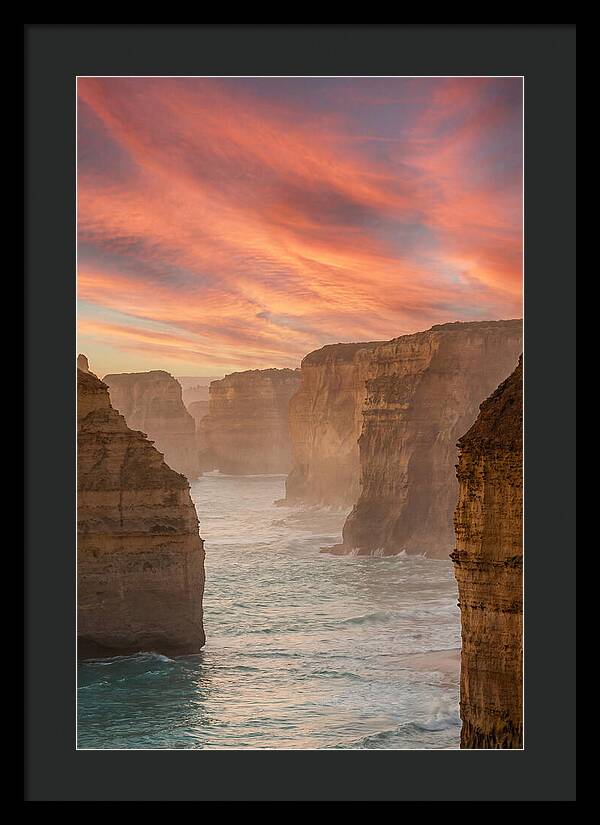 Limestone Cliffs At Dusk