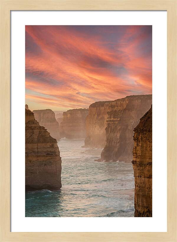 Limestone Cliffs At Dusk