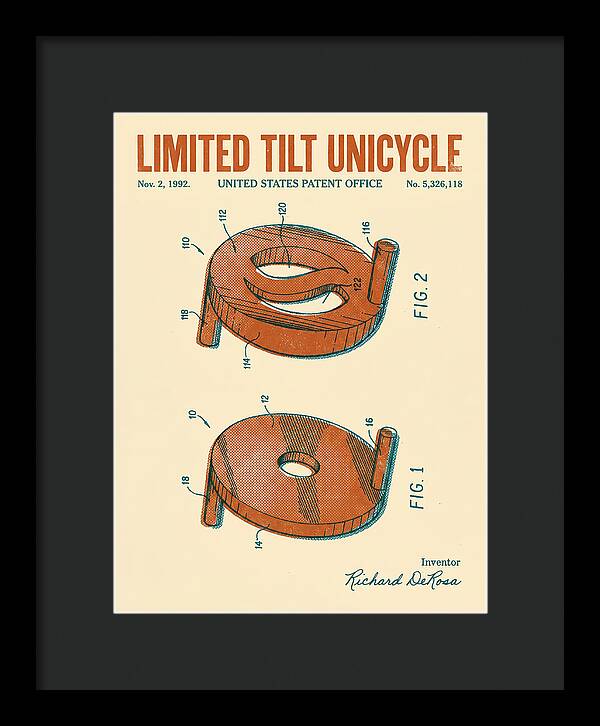 Limited Tilt Unicycle Retro Patent Us5326118a