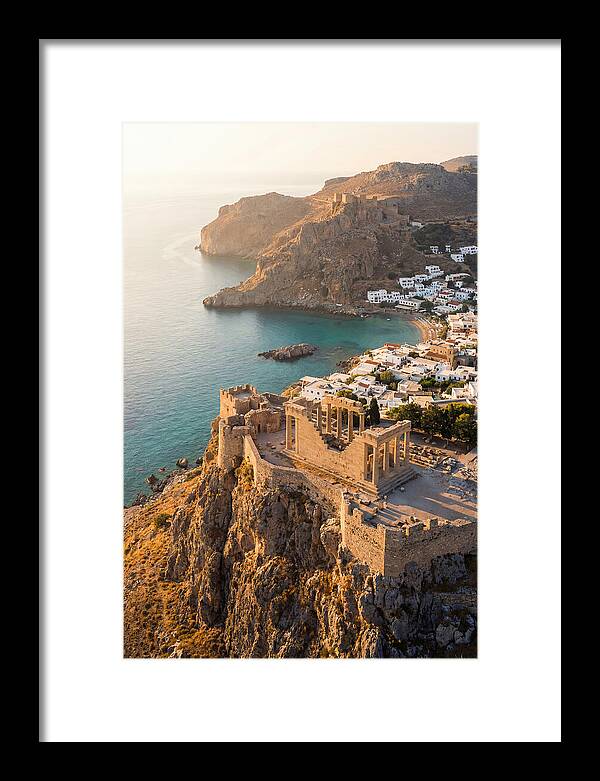 Lindos Acropolis At Golden Hour