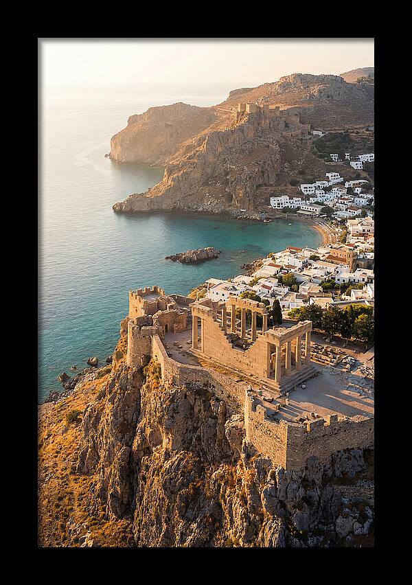 Lindos Acropolis At Golden Hour