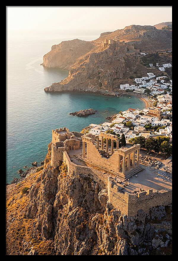 Lindos Acropolis At Golden Hour