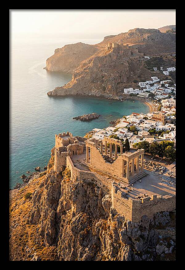 Lindos Acropolis At Golden Hour