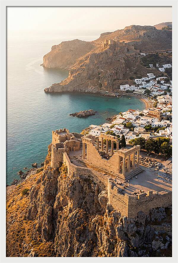 Lindos Acropolis At Golden Hour