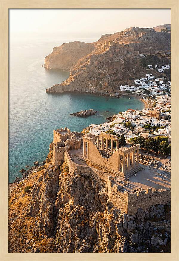 Lindos Acropolis At Golden Hour