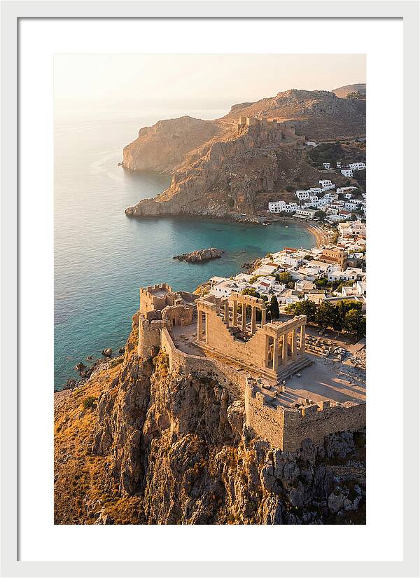 Lindos Acropolis At Golden Hour