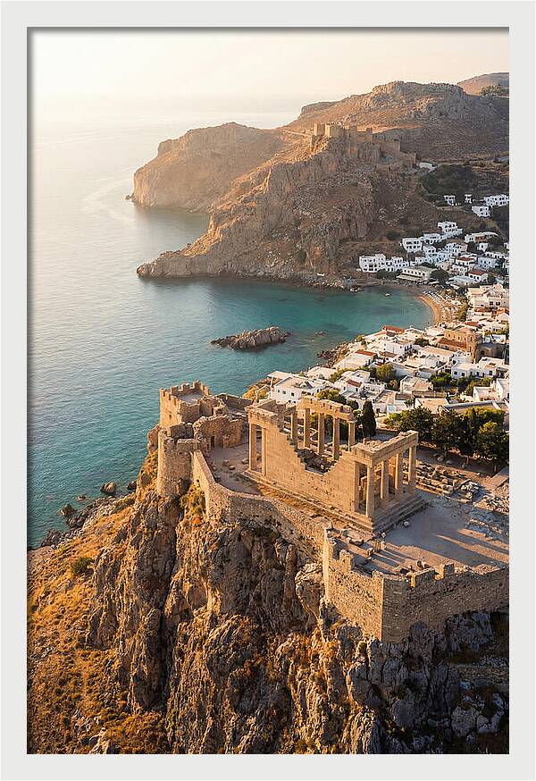 Lindos Acropolis At Golden Hour