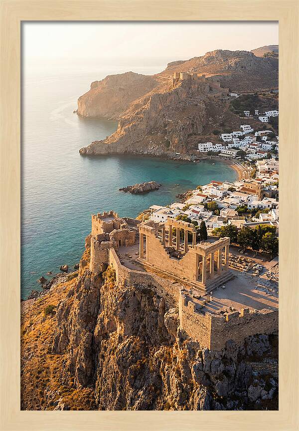 Lindos Acropolis At Golden Hour