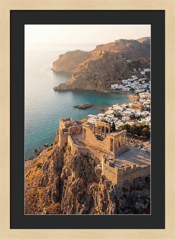 Lindos Acropolis At Golden Hour