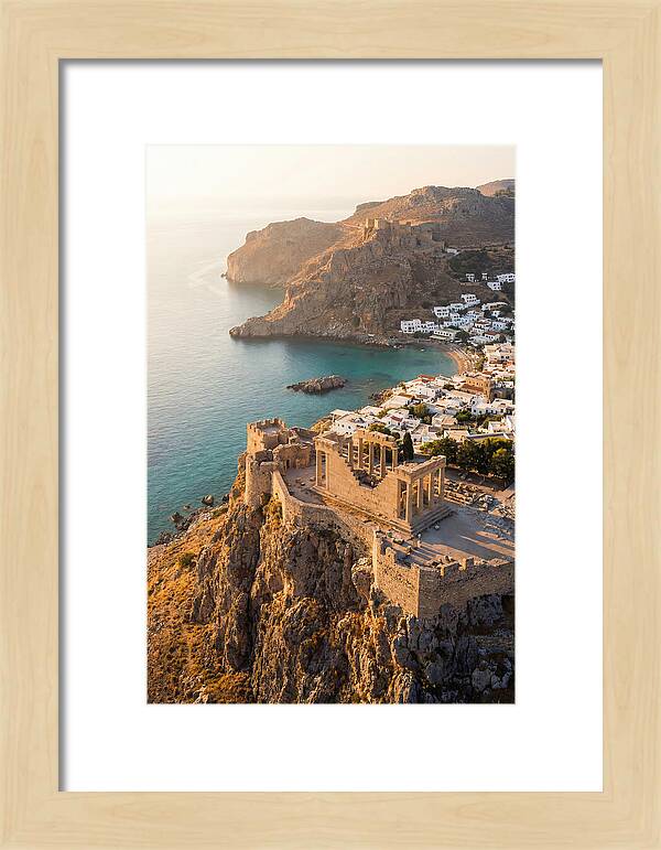 Lindos Acropolis At Golden Hour