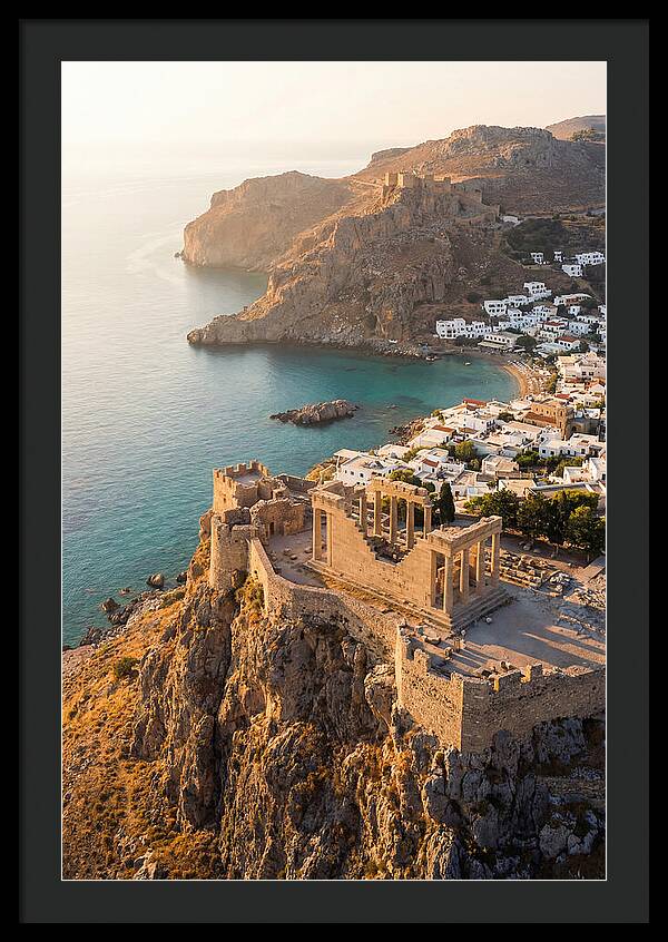 Lindos Acropolis At Golden Hour