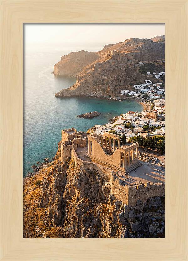 Lindos Acropolis At Golden Hour