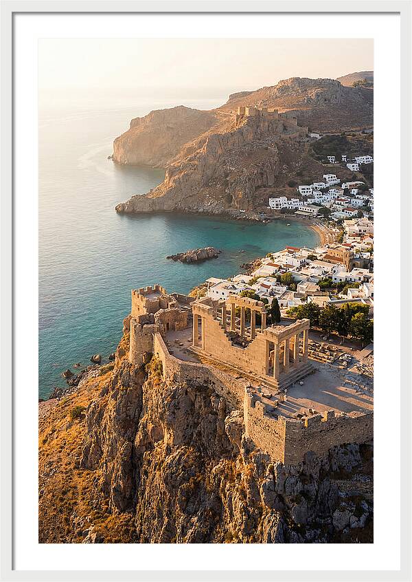 Lindos Acropolis At Golden Hour
