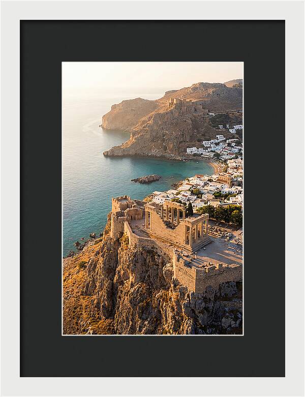Lindos Acropolis At Golden Hour
